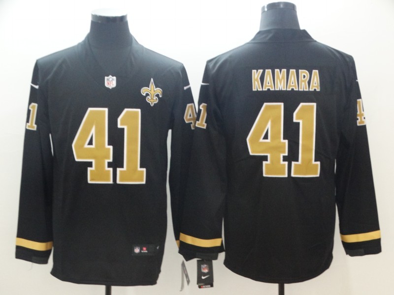 Men's New Orleans Saints #41 Alvin Kamara Black Alternate Jersey